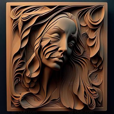 3D мадэль Элис Нил, американская художница. (STL)